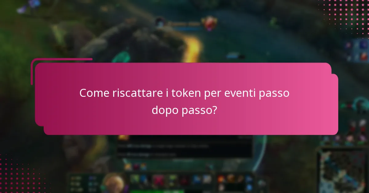 Come riscattare i token per eventi passo dopo passo?
