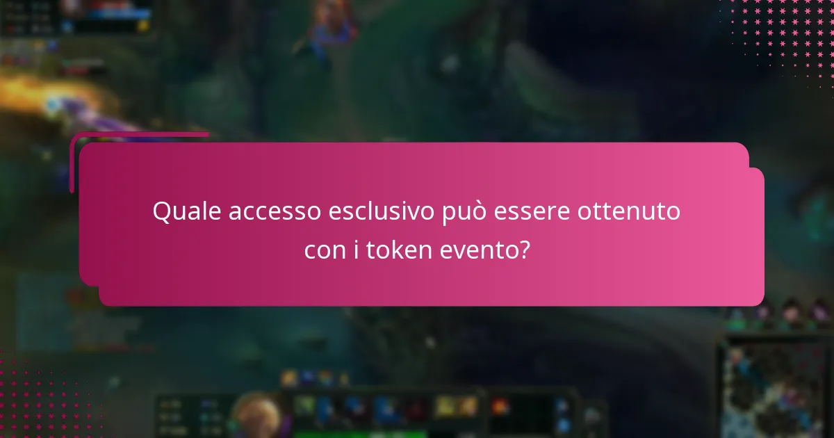 Quale accesso esclusivo può essere ottenuto con i token evento?